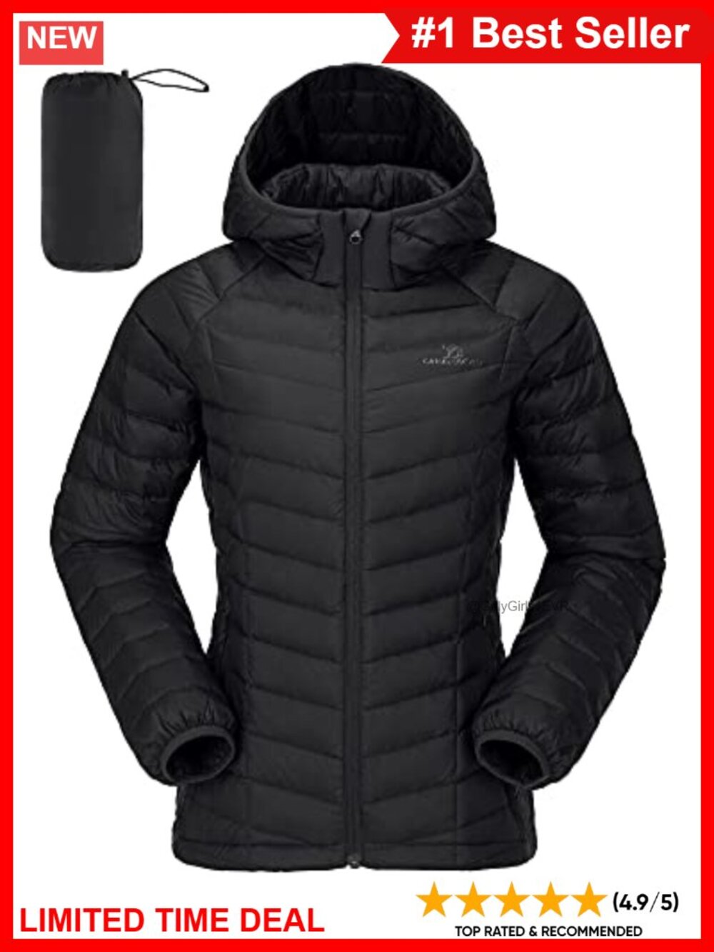 Women's Lightweight Packable Down Puffer Jacket Hooded Winter Coat